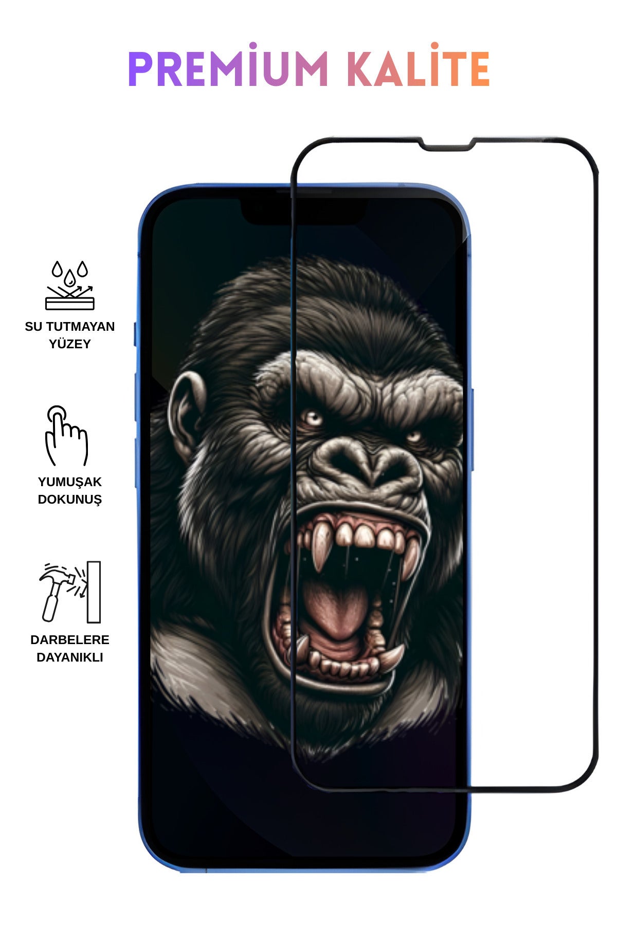 iPhone 13 Uyumlu 9H Kırılmaz Cam Ekran Koruyucu