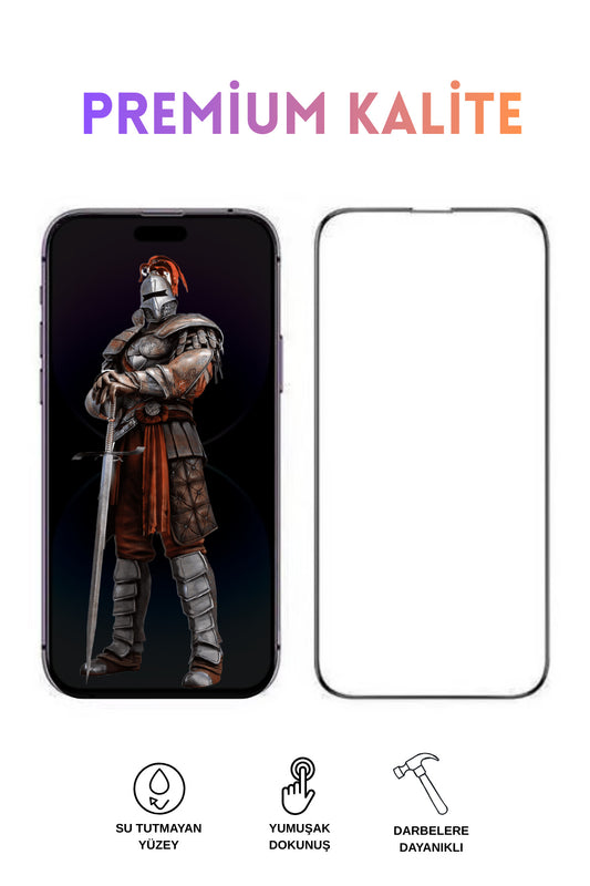 iPhone 14 Pro Uyumlu Premium 9H Kırılmaz Cam Ekran Koruyucu