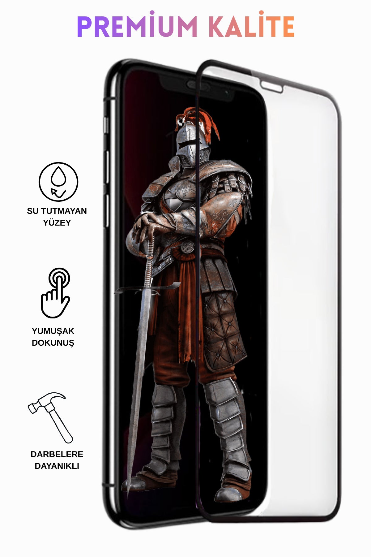 iPhone 12 Pro Uyumlu Premium 9H Kırılmaz Cam Ekran Koruyucu