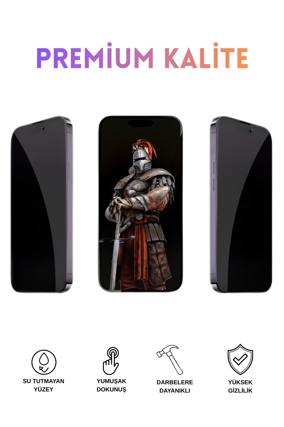 iPhone 15 Pro Max Uyumlu Hayalet 9H Kırılmaz Cam Ekran Koruyucu