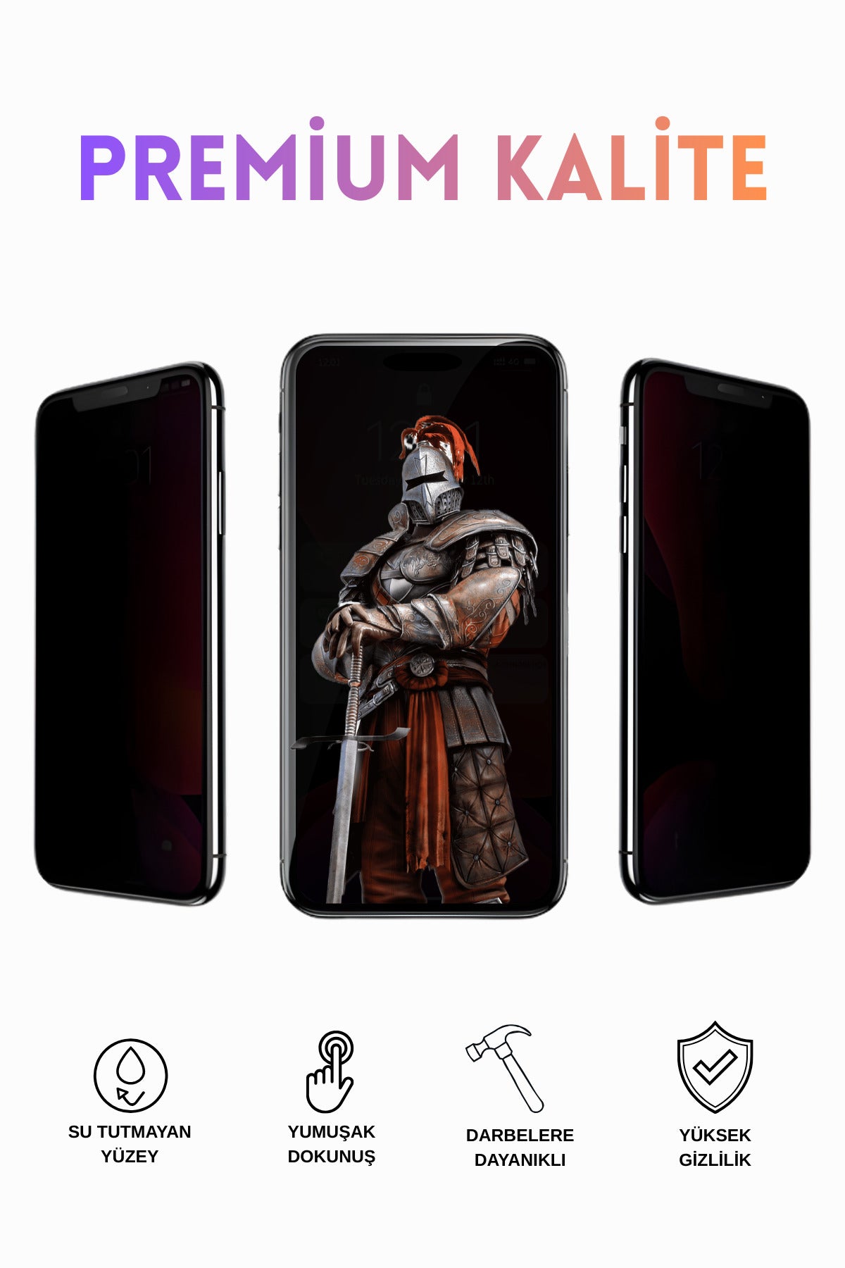 iPhone X Uyumlu Hayalet 9H Kırılmaz Cam Ekran Koruyucu